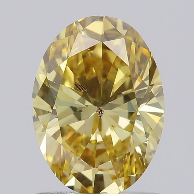 1.0 CT Fancy Intense Yellow OVAL