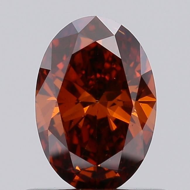 0.54 CT Fancy Deep Orange OVAL