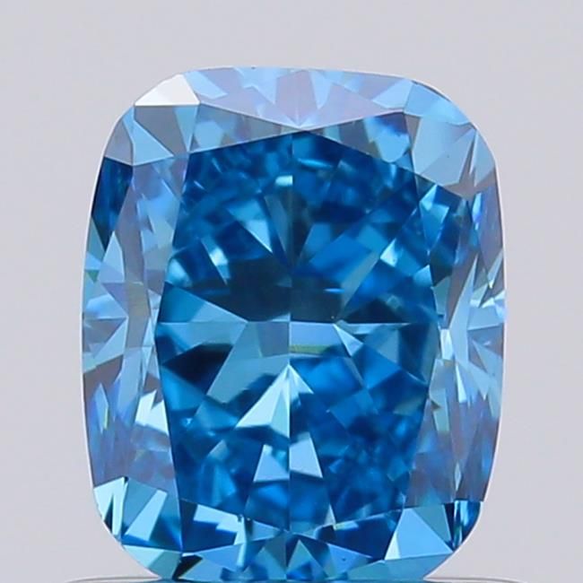 0.7 CT Fancy Vivid Blue CUSHION MODIFIED