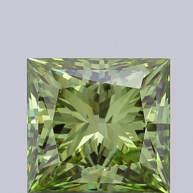 0.94 CT Fancy Vivid Green PRINCESS