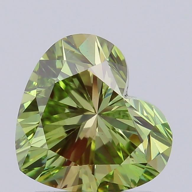0.99 CT Fancy Vivid Green HEART