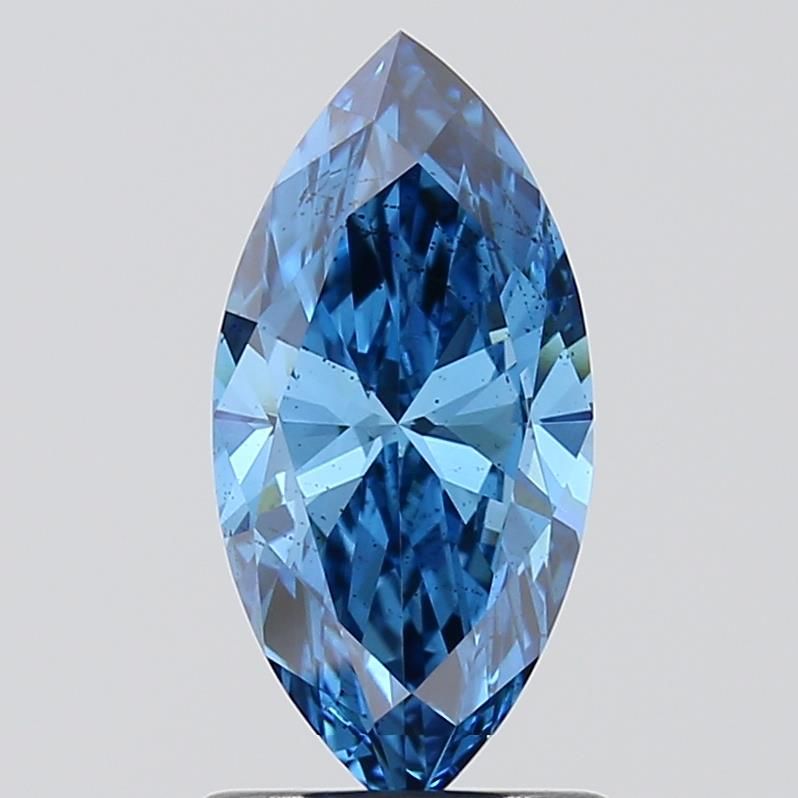 1.02 CT Fancy Vivid Blue MARQUISE