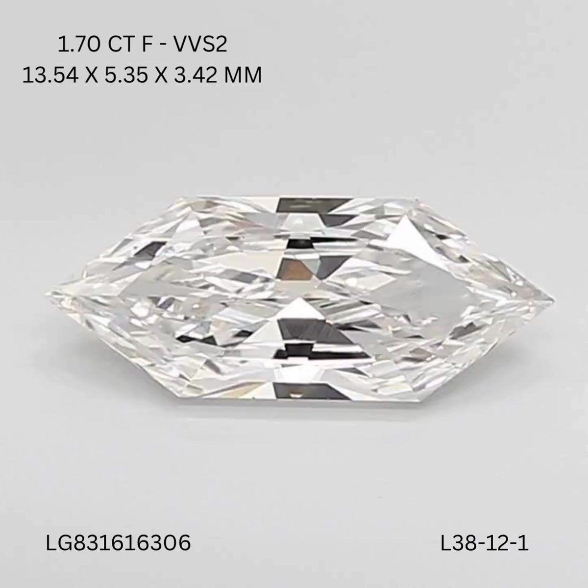 1.7 ct lab-grown Hexagonal Diamond
