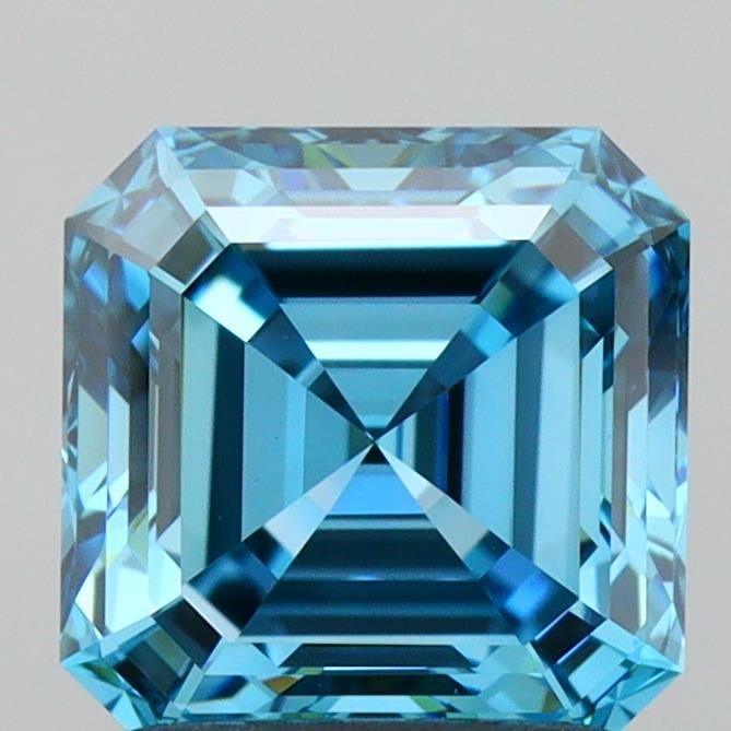 1.51 CT Fancy Vivid Blue ASSCHER