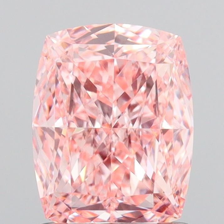 1.61 CT Fancy Vivid Pink CUSHION MODIFIED