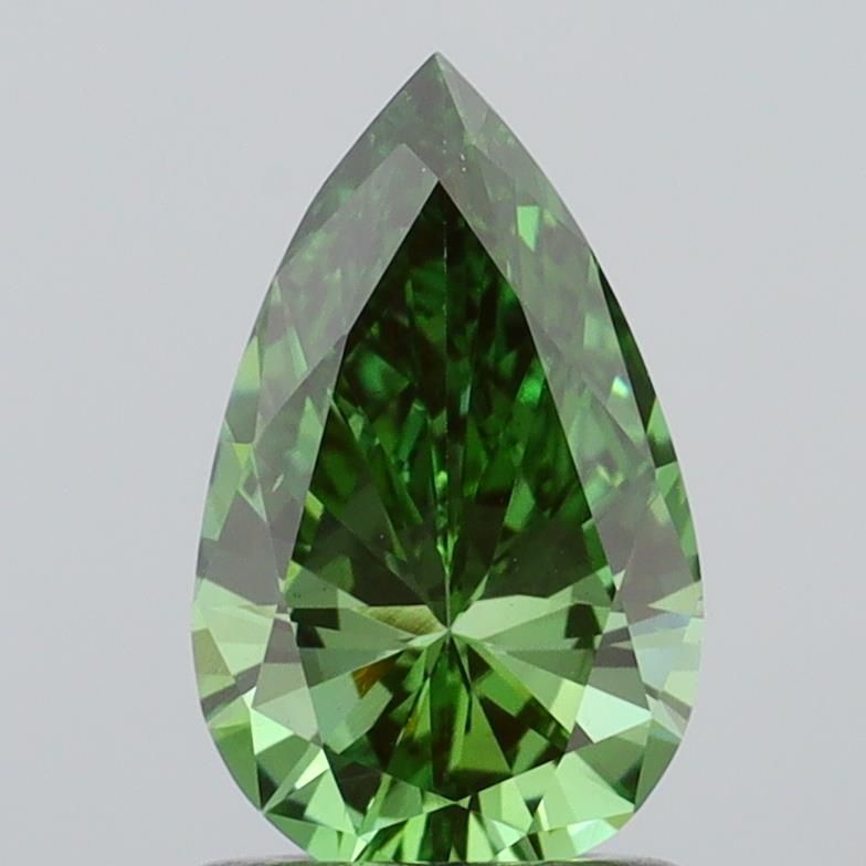 1.04 CT Fancy Vivid Green PEAR