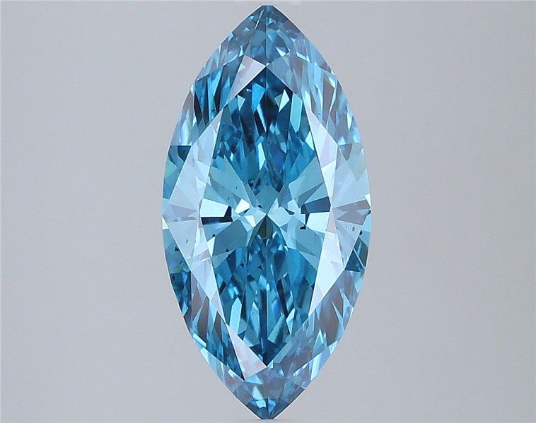 2.01 CT Fancy Vivid Blue MARQUISE