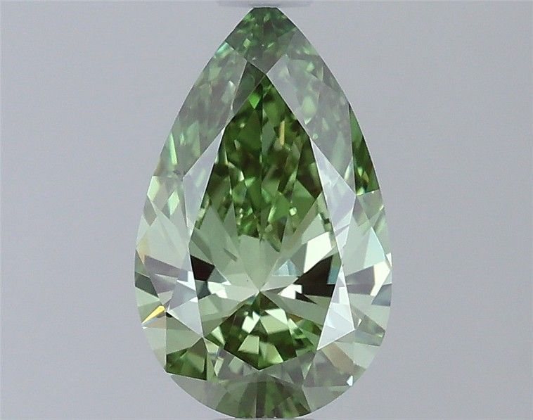0.76 CT Fancy Vivid Green PEAR