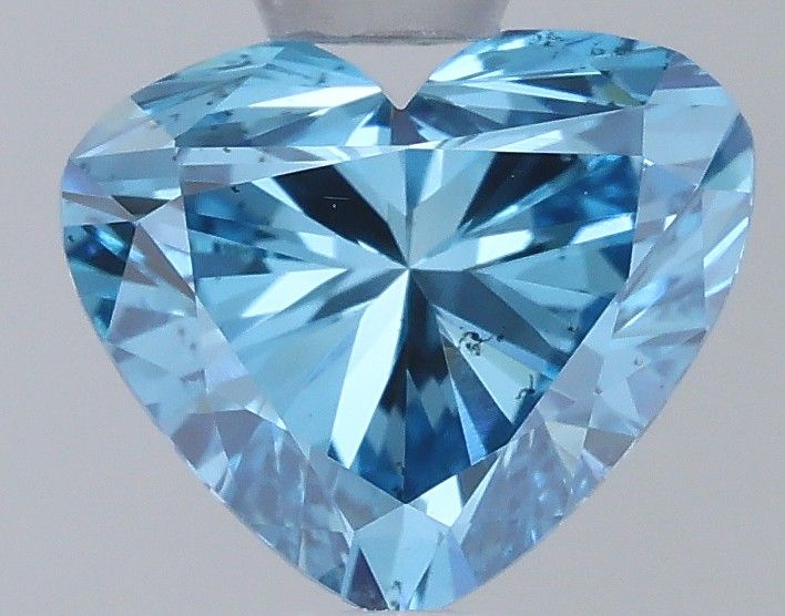 0.93 CT Fancy Vivid Blue HEART