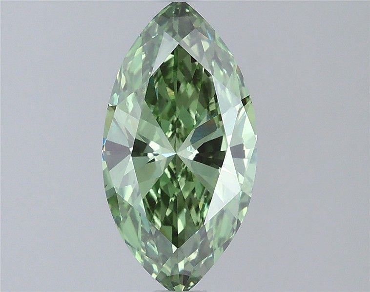 0.91 CT Fancy Vivid Green MARQUISE