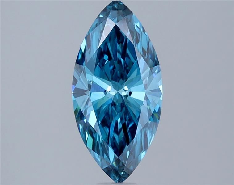 1.09 CT Fancy Vivid Blue MARQUISE