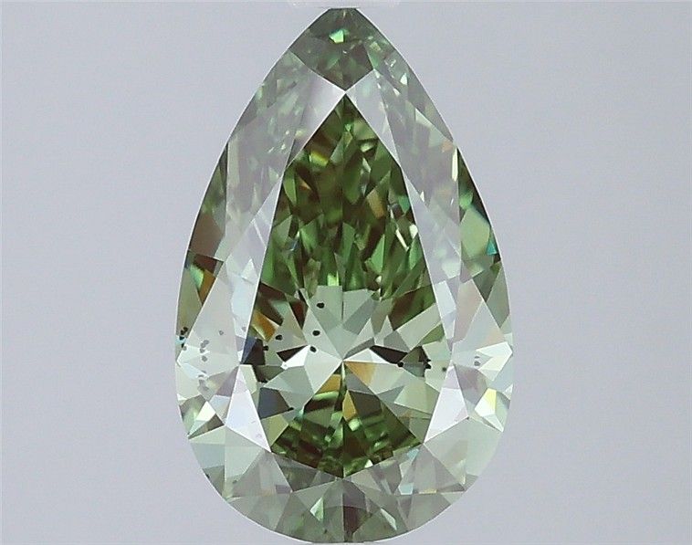 1.59 CT Fancy Vivid Green PEAR