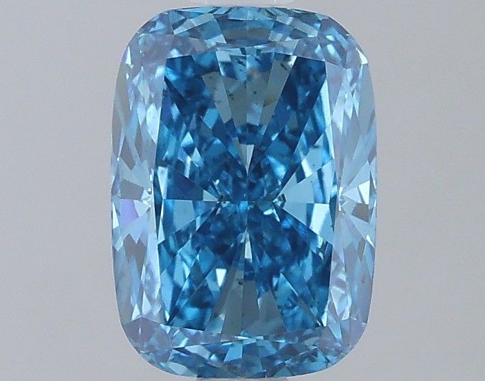 1.39 CT Fancy Vivid Blue CUSHION MODIFIED