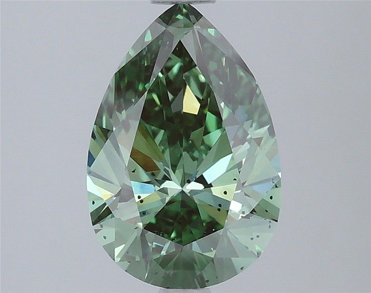 2.01 CT Fancy Vivid Green PEAR