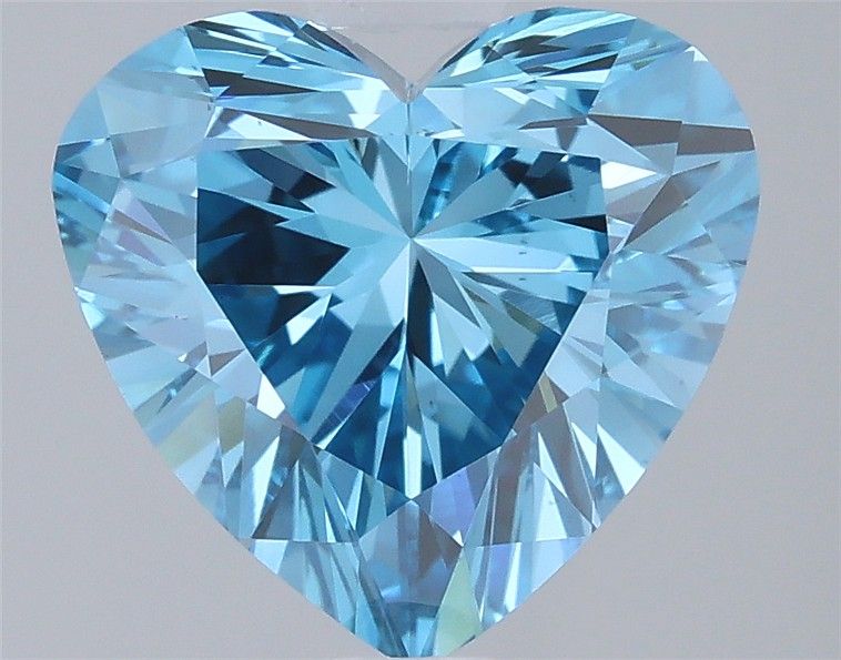 1.5 CT Fancy Vivid Blue HEART
