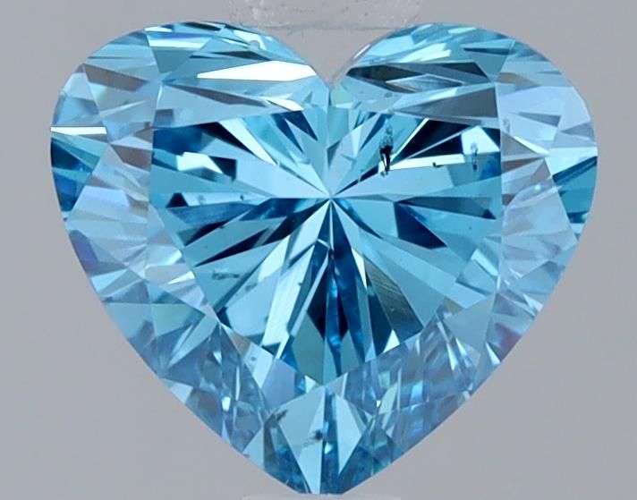 1.02 CT Fancy Vivid Blue HEART