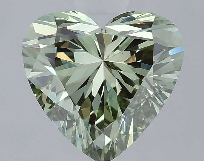 1.0 CT Fancy Vivid Green HEART
