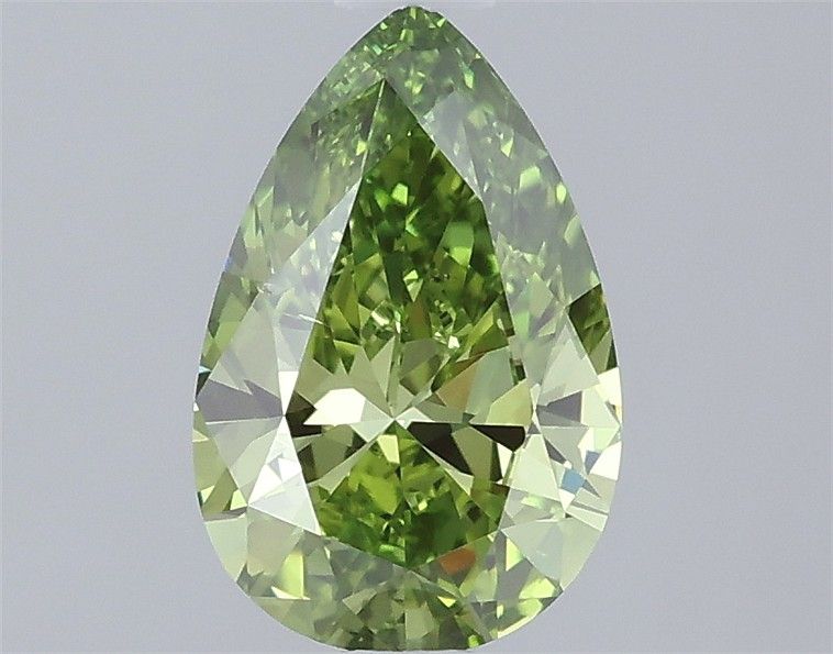 0.98 CT Fancy Vivid Green PEAR