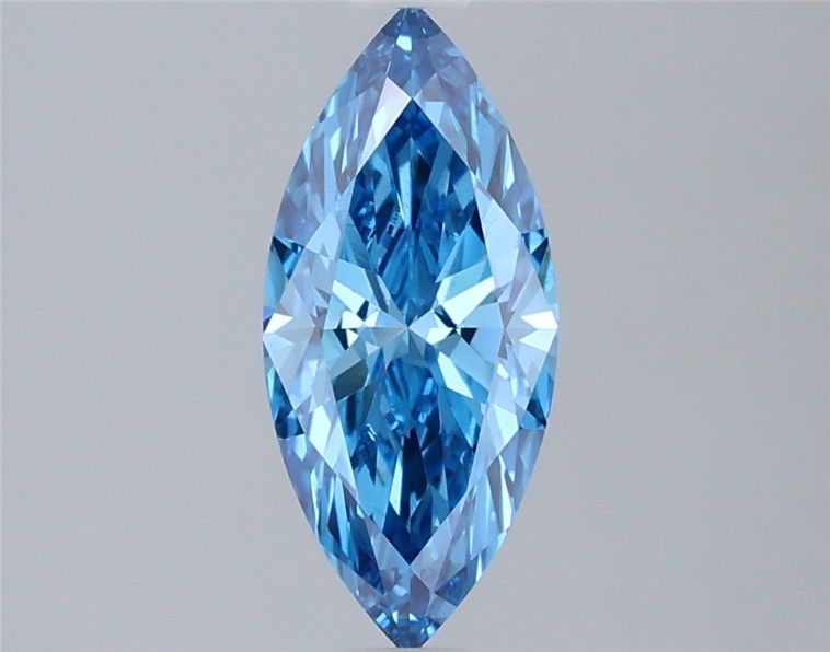 1.09 CT Fancy Vivid Blue MARQUISE