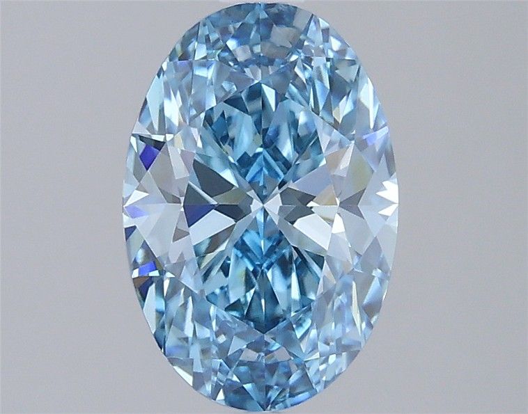 1.75 CT Fancy Vivid Blue OVAL