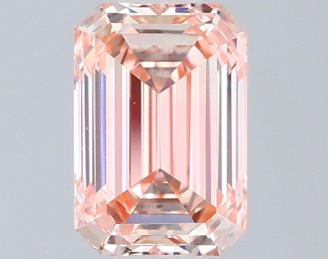 0.83 CT Fancy Intense Orange Pink EMERALD