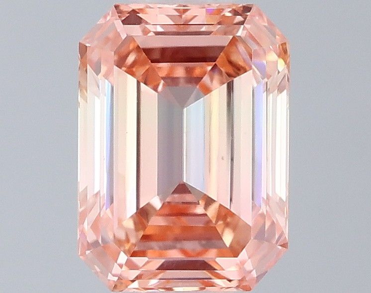 0.82 CT Fancy Intense Orangey Pink EMERALD