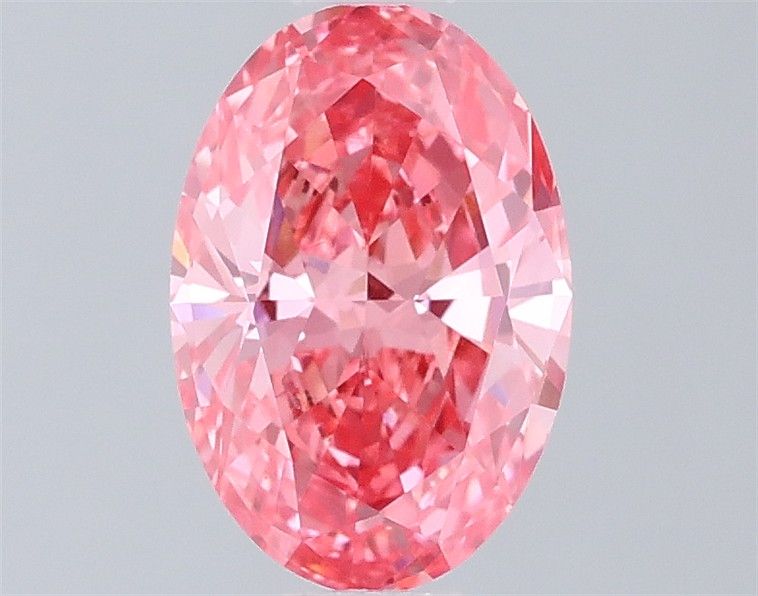 0.85 CT Fancy Vivid Pink OVAL