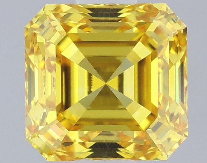 0.93 CT Fancy Vivid Yellow ASSCHER
