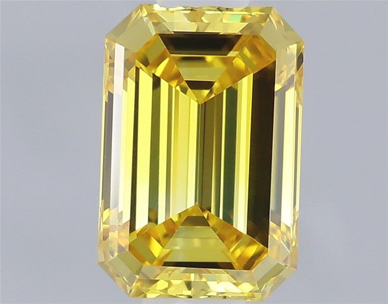 0.64 CT Fancy Vivid Yellow EMERALD