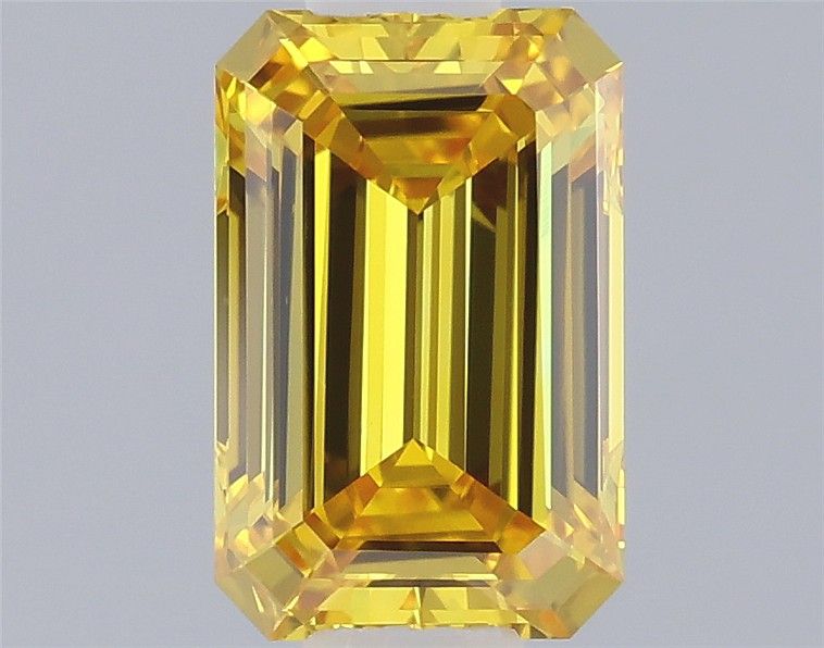 0.65 CT Fancy Vivid Yellow EMERALD