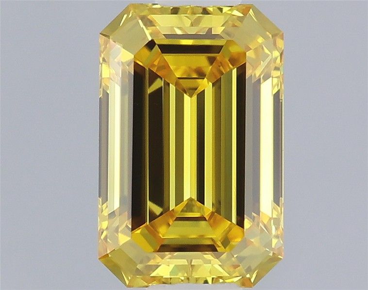 0.67 CT Fancy Vivid Yellow EMERALD