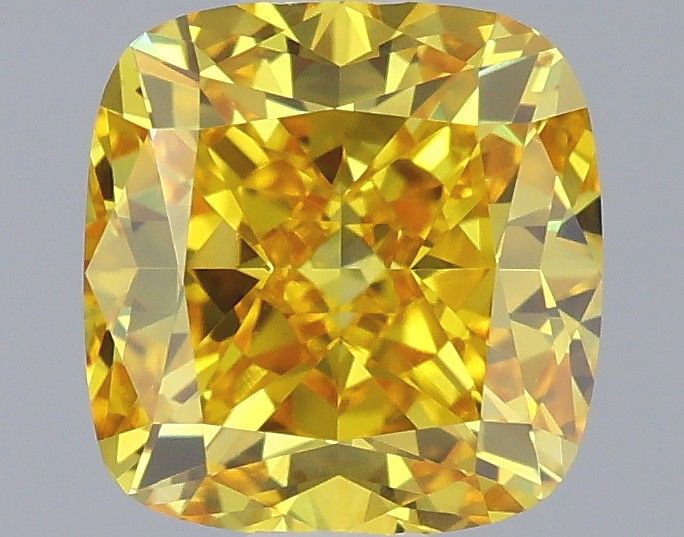 1.0 CT Fancy Vivid Yellow CUSHION MODIFIED