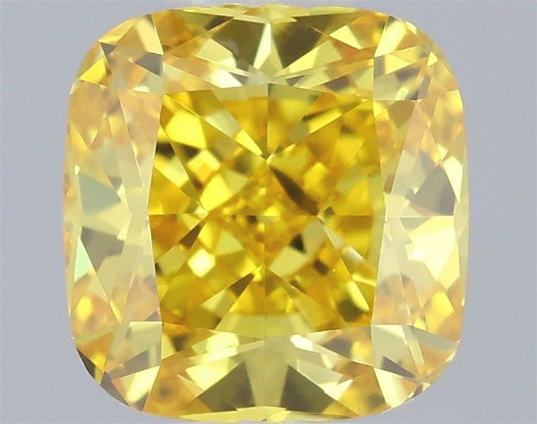 0.48 CT Fancy Vivid Yellow CUSHION MODIFIED