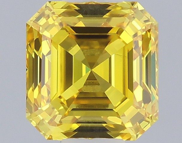 0.54 CT Fancy Vivid Yellow ASSCHER