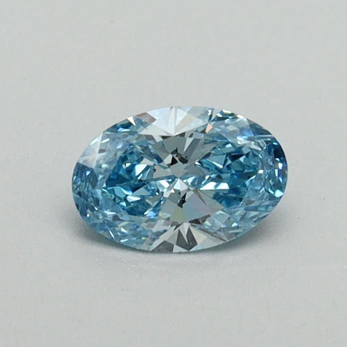 0.32 CT Fancy Vivid Blue OVAL