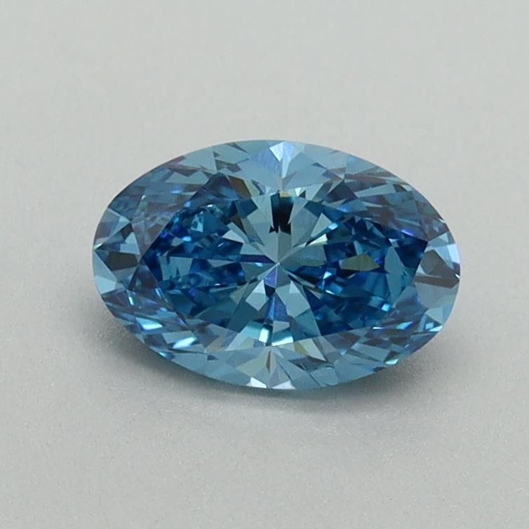 0.71 CT Fancy Vivid Blue OVAL