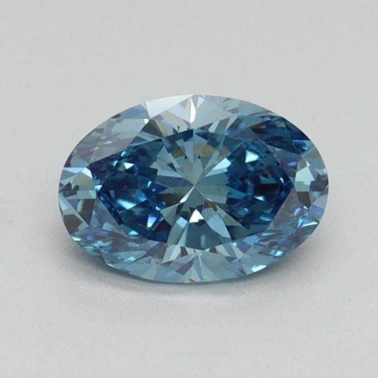 0.72 CT Fancy Vivid Blue OVAL