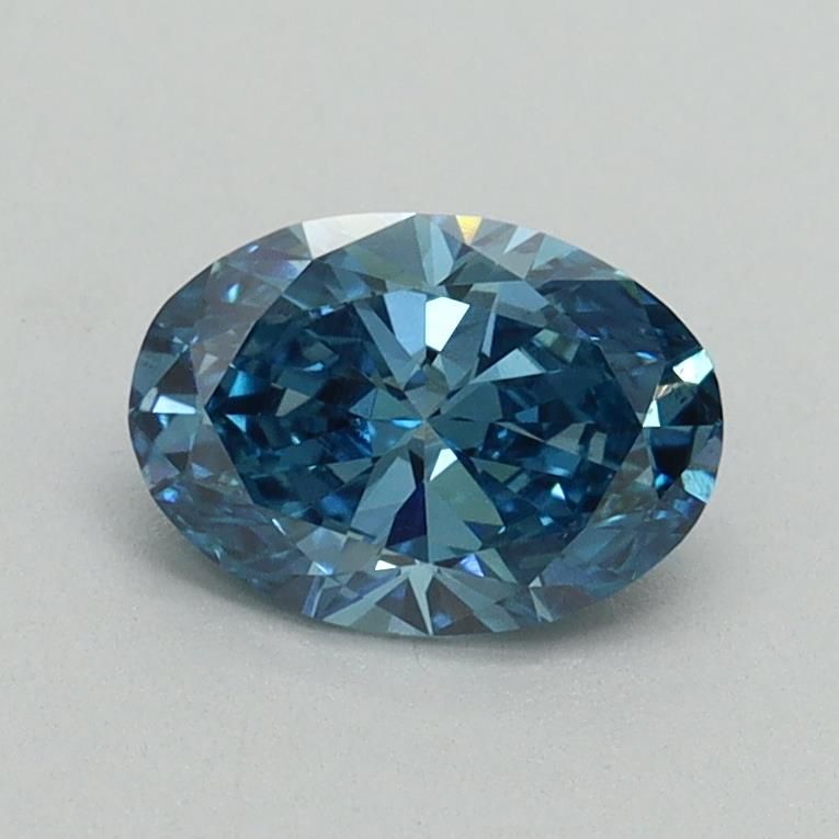0.74 CT Fancy Vivid Blue OVAL