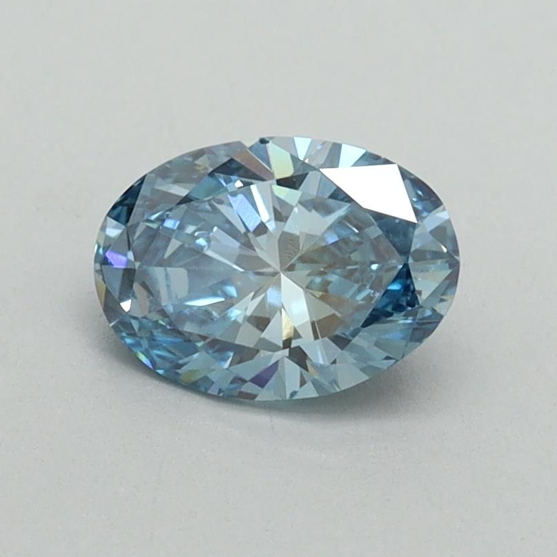 0.74 CT Fancy Vivid Blue OVAL