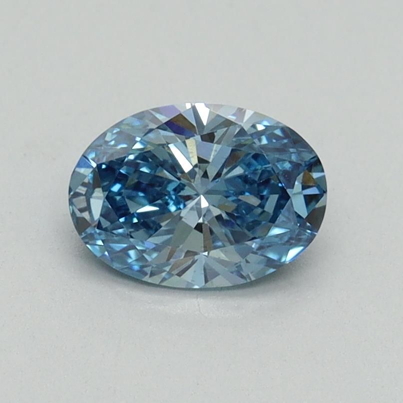 0.72 CT Fancy Vivid Blue OVAL