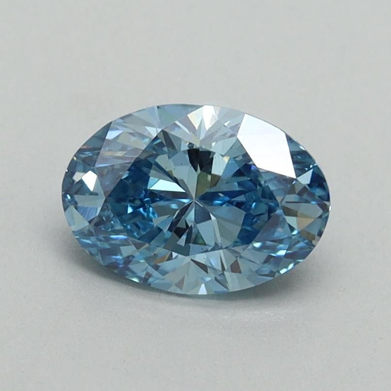 0.84 CT Fancy Vivid Blue OVAL