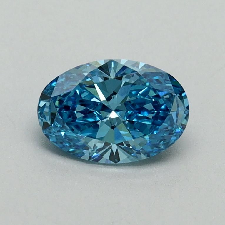 0.63 CT Fancy Vivid Blue OVAL