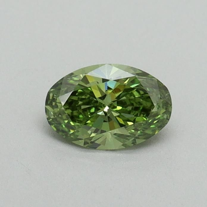 0.34 CT Fancy Vivid Green OVAL