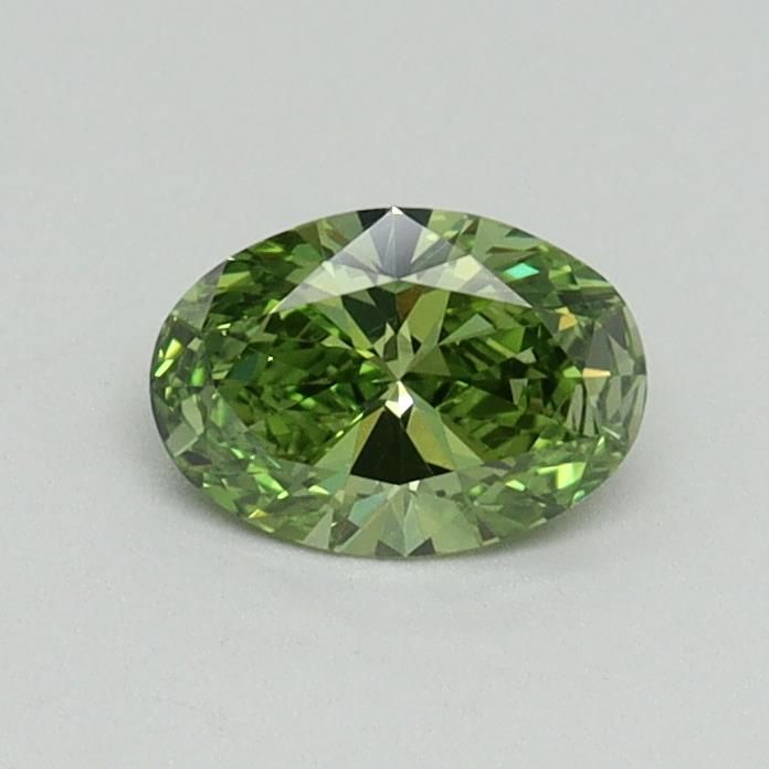 0.39 CT Fancy Vivid Green OVAL