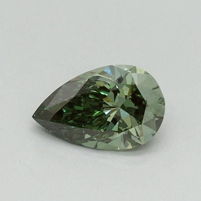 0.36 CT Fancy Vivid Green PEAR