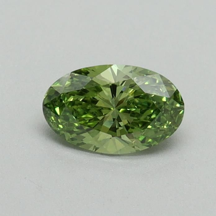 0.37 CT Fancy Vivid Green OVAL