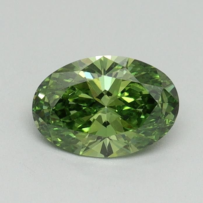 0.56 CT Fancy Vivid Green OVAL