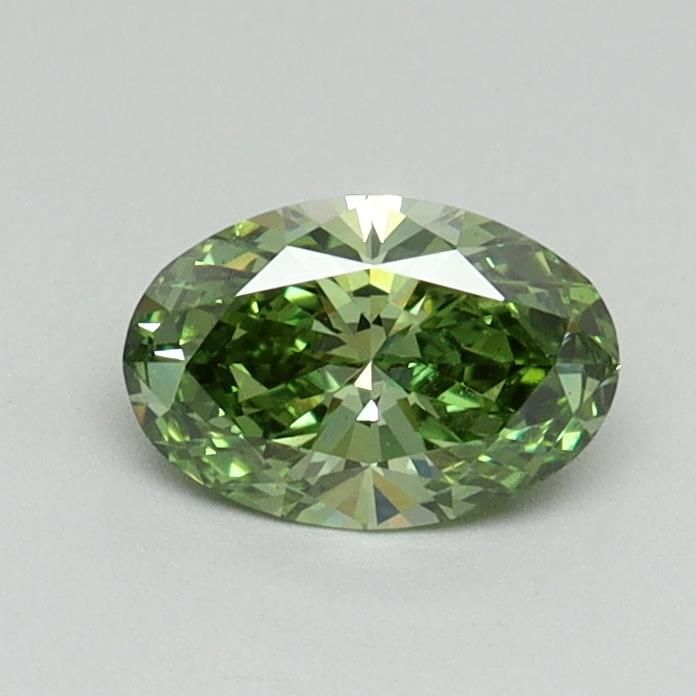0.52 CT Fancy Vivid Green OVAL