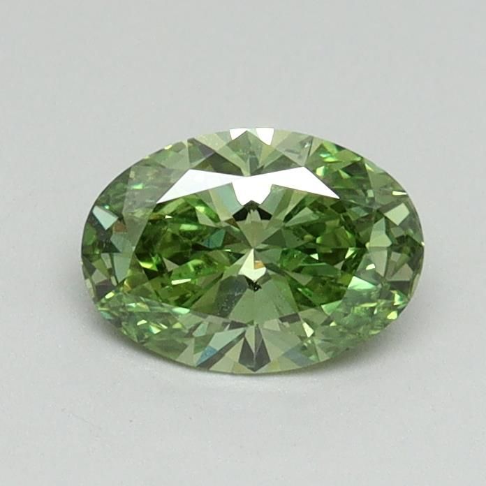 0.55 CT Fancy Vivid Green OVAL