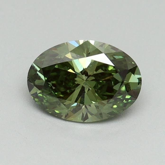 0.56 CT Fancy Vivid Green OVAL